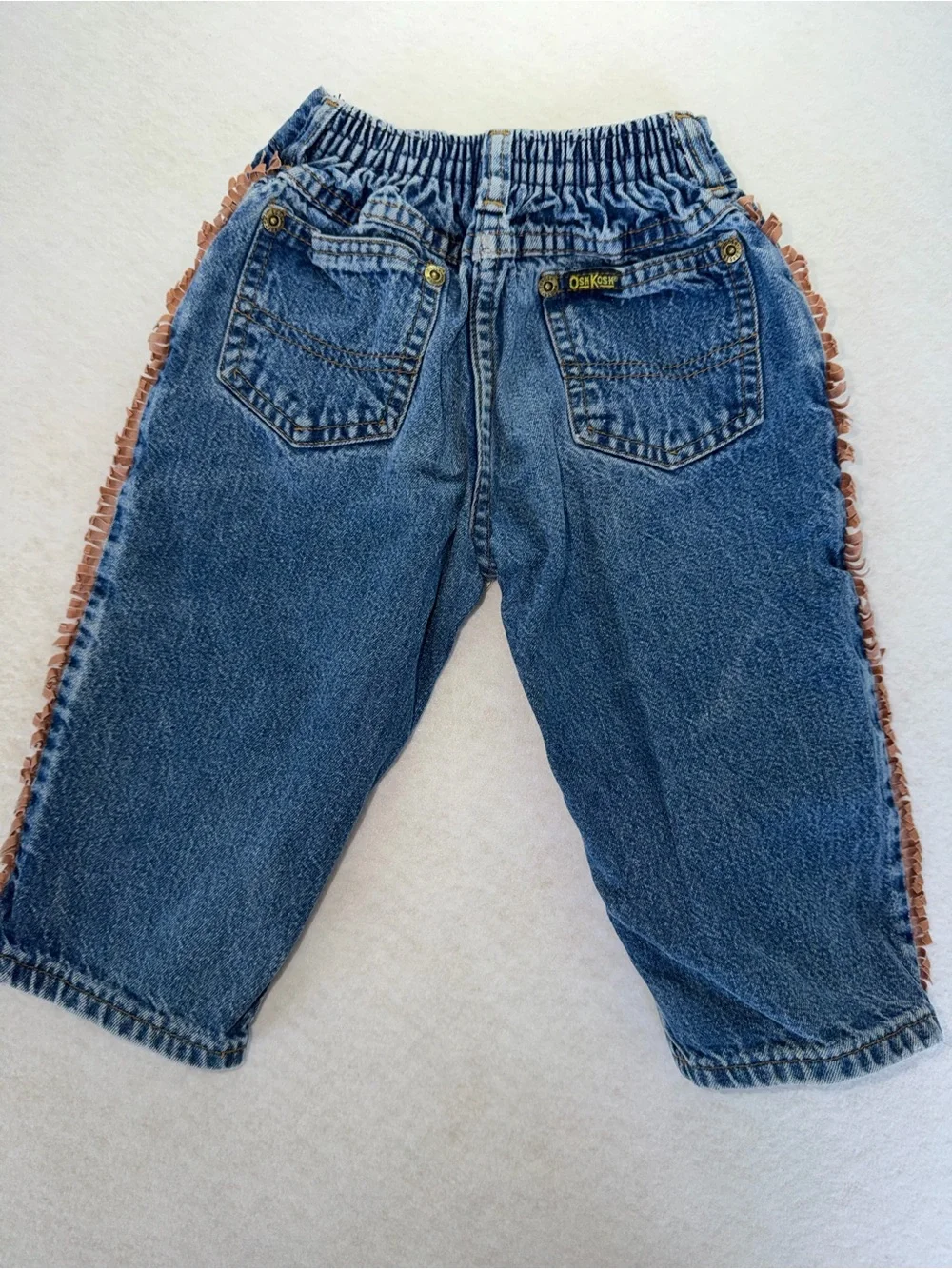 Vintage 90's OshKosh B'gosh Toddler Denim Cowboy Western Fringe Pants